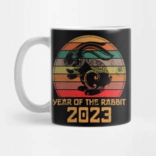 Retro Sunset Chinese New Year - Year of the Rabbit 2023 Mug